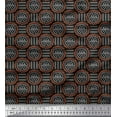 thumbnail image 1 of Soimoi Black Velvet Fabric Arrow & Triangle Geometric Printed Craft Fabric by the Yard 58 Inch Wide, 1 of 3