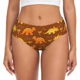 thumbnail image 1 of Fotbe Dinosaurs and Leaves Calzones Estampados para Mujer – Ropa Interior de Algodón, Cómoda, Suave y Elástica-Small, 1 of 6