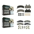 thumbnail image 1 of TEC Front Rear Ceramic Brake Pads Kit for Car 2000 GMC Yukon Drum rear brakes with Dual Piston Caliper KTC-100324, 1 of 10