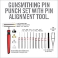 thumbnail image 4 of Real Avid Pin Punch Set & Hammer Non-Slip Magnetic Bench Block , 10 Standard Nickel-Plated Steel Pin Punches, 4 Interchangeable Hammer Heads, 4 of 10