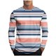thumbnail image 2 of Blusas y camisas de manga larga con cuello redondo para hombre, moda informal, rayas, estampado deportivo, manga larga, cuello redondo, blusas, camisas, blusa para hombre, poliéster, 2 of 5