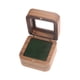 thumbnail image 3 of Caja de madera para anillos, joyero con una sola ranura y ventana transparente, caja de regalo cuadrada. Terciopelo verde, 3 of 9