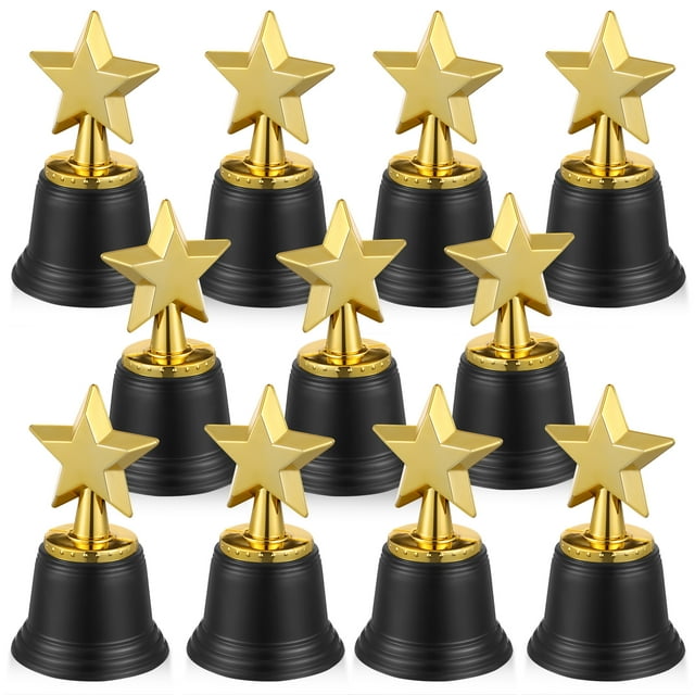 20 Pcs Trophée de Fête Modèle Trophée en Plastique Trophée de Compétition Trophée Étoile à Cinq Branches