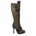 thumbnail image 3 of ELLIE 420-QUINLEY Women's 4" Knee High Steampunk Boot With Laces., 3 of 6