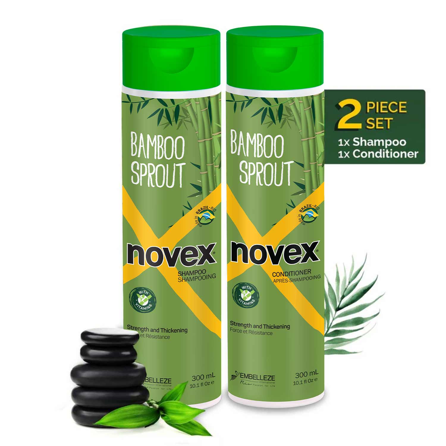 Bamboo Shampoo & Conditioner Set (300ml)