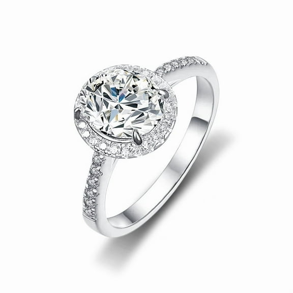 Whudwhu Exaggerated Design Silver Moissanite Ring with Diamond Elegance
