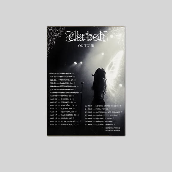 Ella Boh On Tour 2026 Poster size 24''x36'' The Orange Shop
