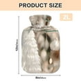 thumbnail image 3 of 2L Hot Water Bottle with Soft Velvet Cover PVC Hot Water Bag for Pain Relief Long-Lasting Warmth White and Silver Christmas Tree Decorations, 3 of 8