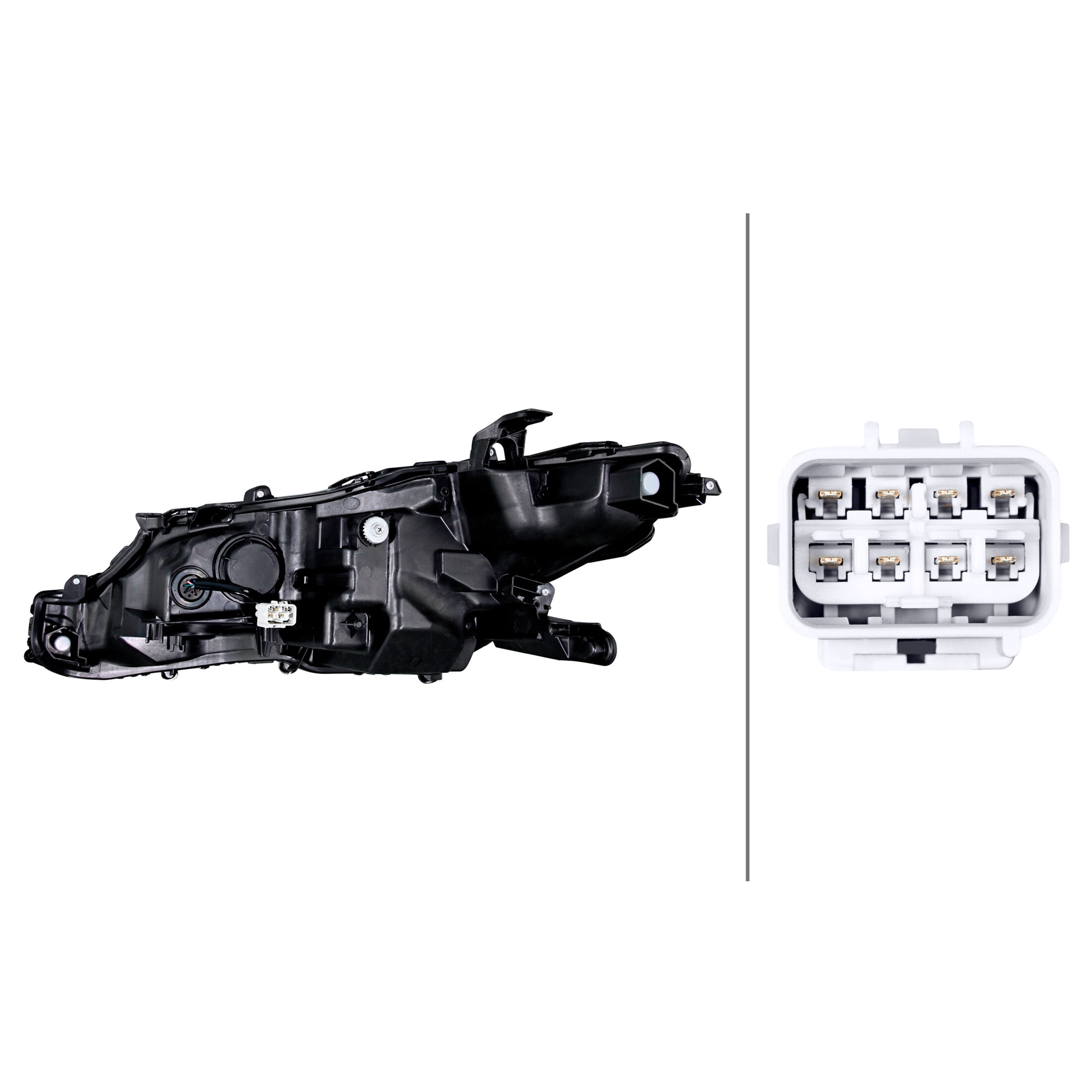 HELLA ValueFit Headlamp Assembly For 2018 Toyota Camry, Passenger Side, 354888061, 81110-06D70, TO2503256
