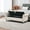 Beige, variant on Xukmct Soft Velvet Storage Ottoman with Wood Frame, 62.2 Inch Storage Bench for Bedroom, Living Room, Blue