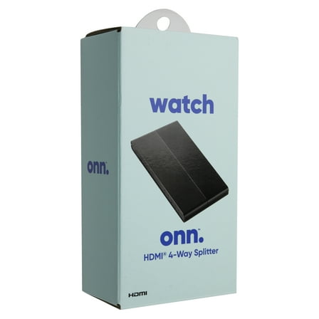 onn HDMI 4-Way Splitter, Black