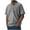 Gray#, variant on Mens Denim T-Shirts Vintage Half-Button Lapel Short Sleeve Shirts Summer Tops Solid Color Light Weight Pullover Tees with Pocket
