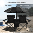 thumbnail image 2 of DXZ 2 Person Folding Camping Chair with Removable Umbrella, Cooler Bag and Carry Bag, Double Outdoor Beach Chair for Camping, Picnic, Fishing and Sports Events, 2 of 8