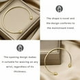 thumbnail image 6 of DESIGNICE 2Pcs Gold Bangles for Women Adjustable Arm Cuff Gold Electroplating Process Gold Cuff Bracelet for Women Sister Gifts Colormixing4, 6 of 7