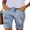 W Sky Blue-704, variant on DOKOTOO Bermuda Jean Shorts for Women Casual Mid Rise Ripped Distressed Denim Shorts Sky Blue Size 8
