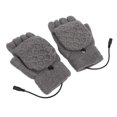 thumbnail image 1 of Heated Gloves, Heated Knit Gloves Melange Gray 3 Gears Heating  For Cold Weather, 1 of 8