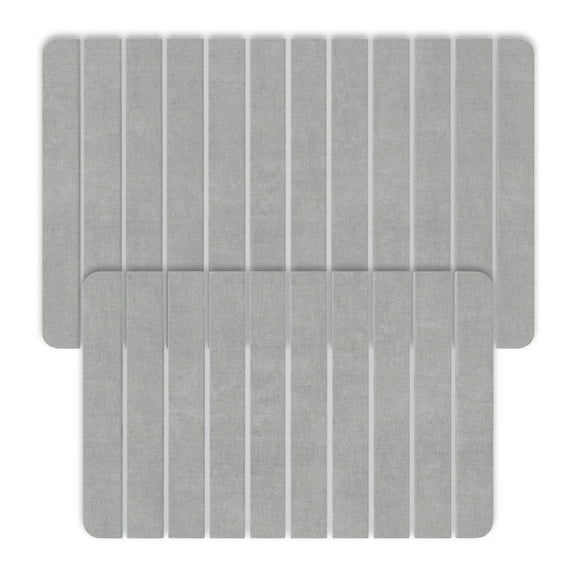 Diatomite Stone Quick-Dry Water Absorbing Bath Mat Sets-Large   Medium Gray Mats