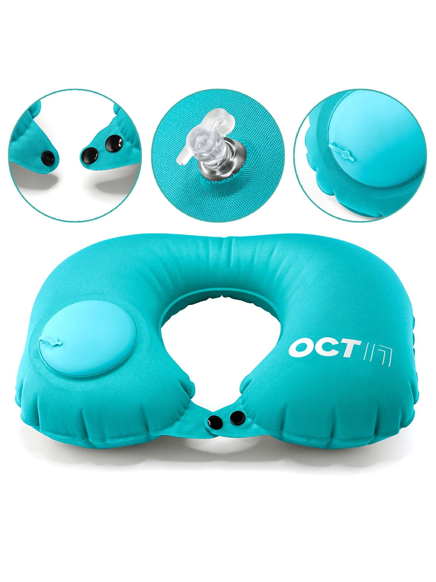 Travel Washable Neck Cushion U Shape Pillow Inflatable Air Blow Up