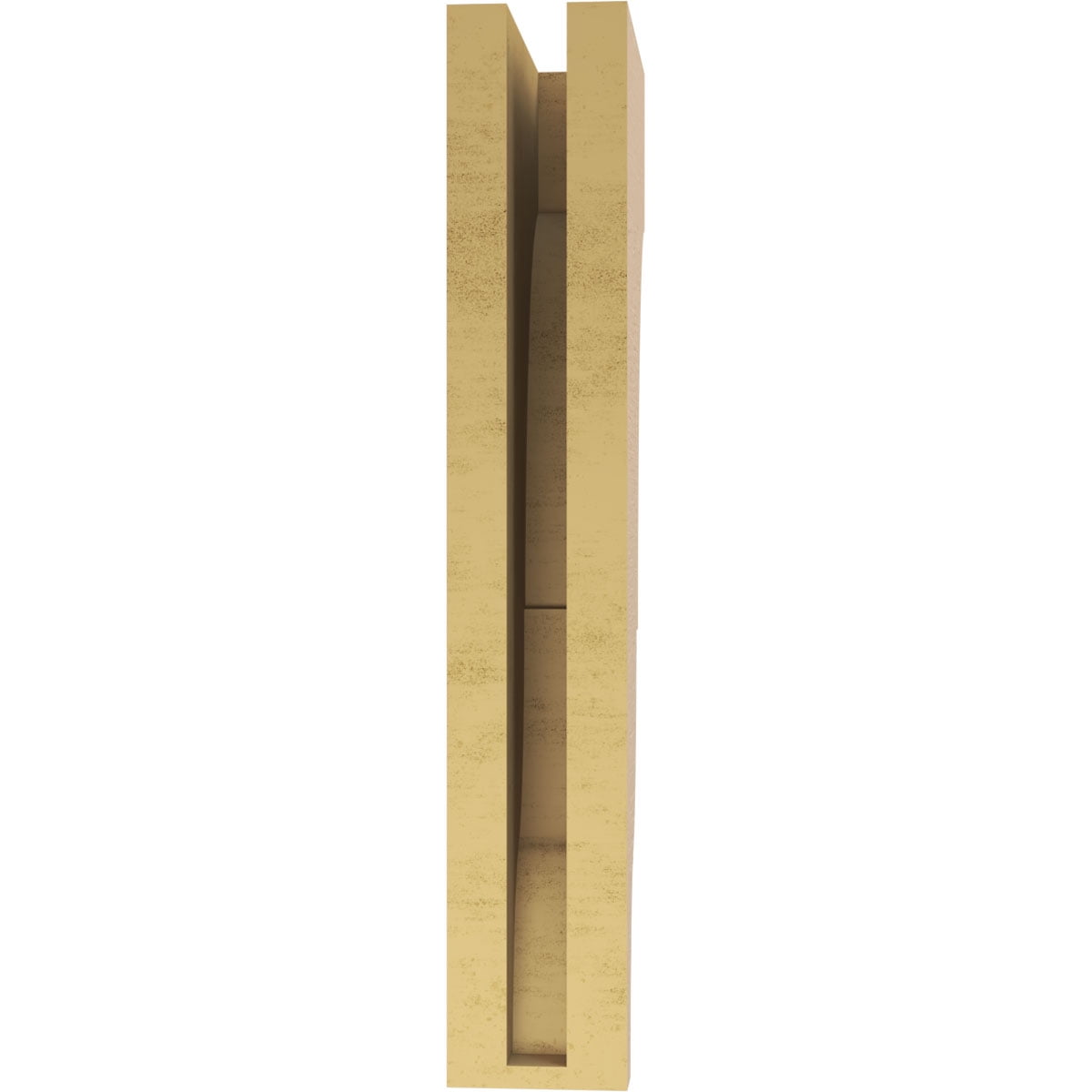 3"W x 6"D x 18"H Thin Asheboro Rough Cedar Woodgrain TimberThane Corbel, Primed Tan