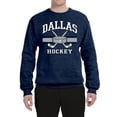 thumbnail image 2 of Wild Bobby City of Dallas Hockey Fantasy Fan Sports Unisex Crewneck Sweatshirt, Vintage Heather Navy, Large, 2 of 5