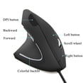 thumbnail image 4 of XISAOK Wired Left Hand Vertical Mouse Ergonomic Gaming Mouse 1600 DPI Optical Mice, 4 of 6