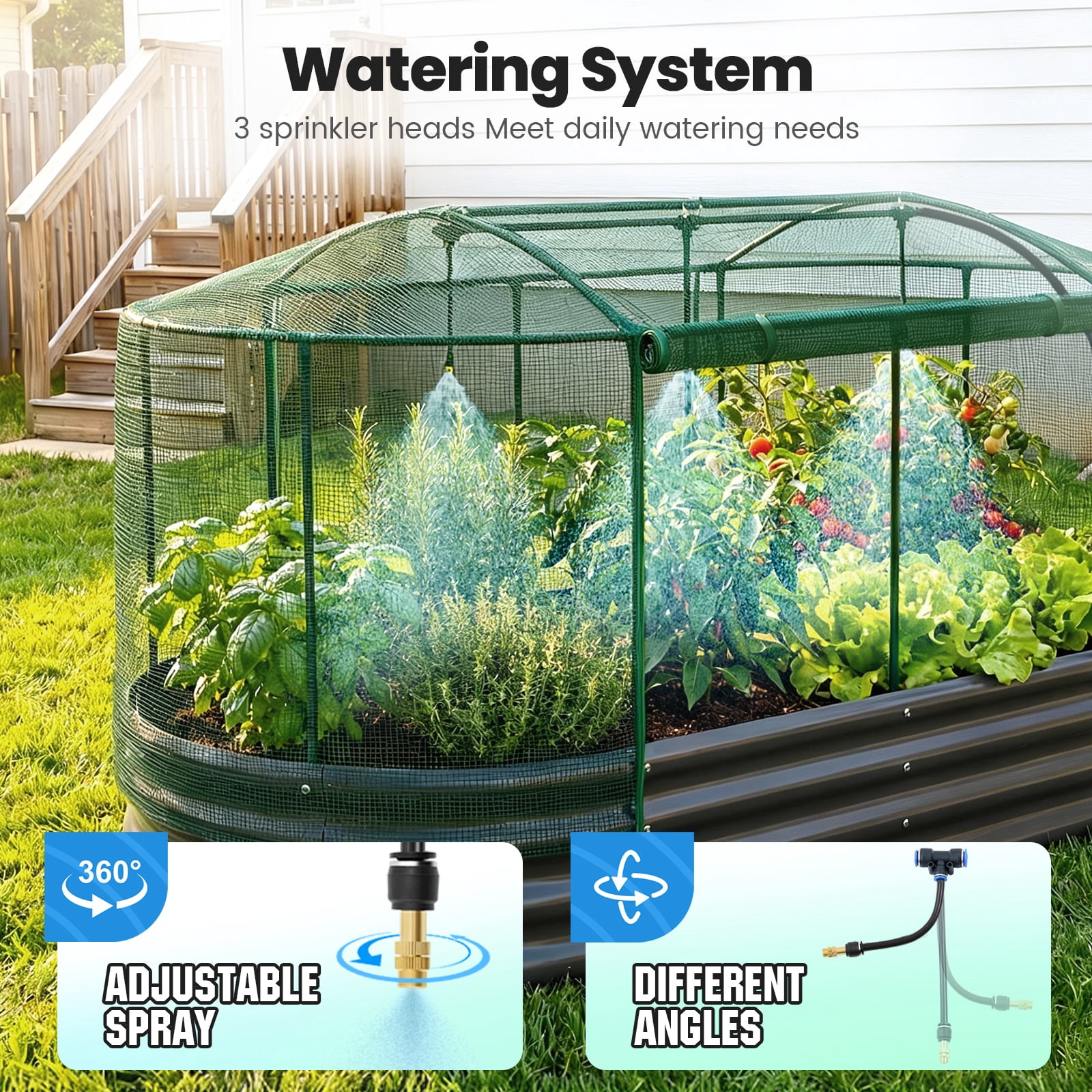 Quictent 6x3x1 ft Galvanized Raised Garden Bed Kit with Self Watering System and Mesh Cover, Large Oval Metal Outdoor Planter Garden Boxes for Vegetables Herbs Flowers Quictent 6x3x1 ft Galvanized Raised Garden Bed Kit with Self Watering System and Mesh Cover, Large Oval Metal Outdoor Planter Garden Boxes for Vegetables Herbs Flowers - Image 5