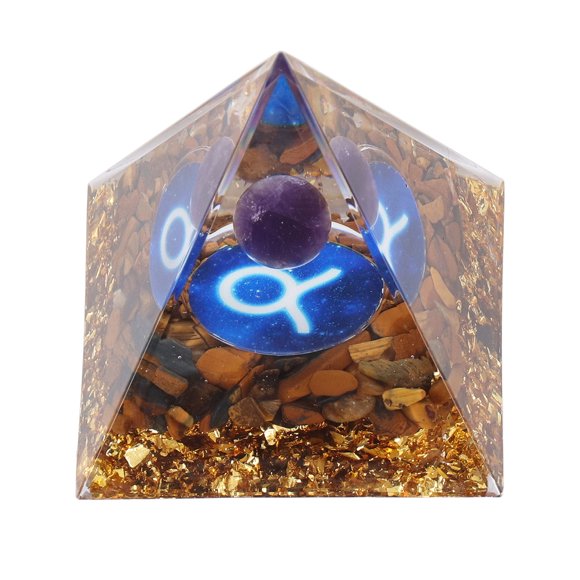 Resilient Energy Pyramid, Handcrafted to Invite Positive Energy Resin Constellation Pyramid Stone