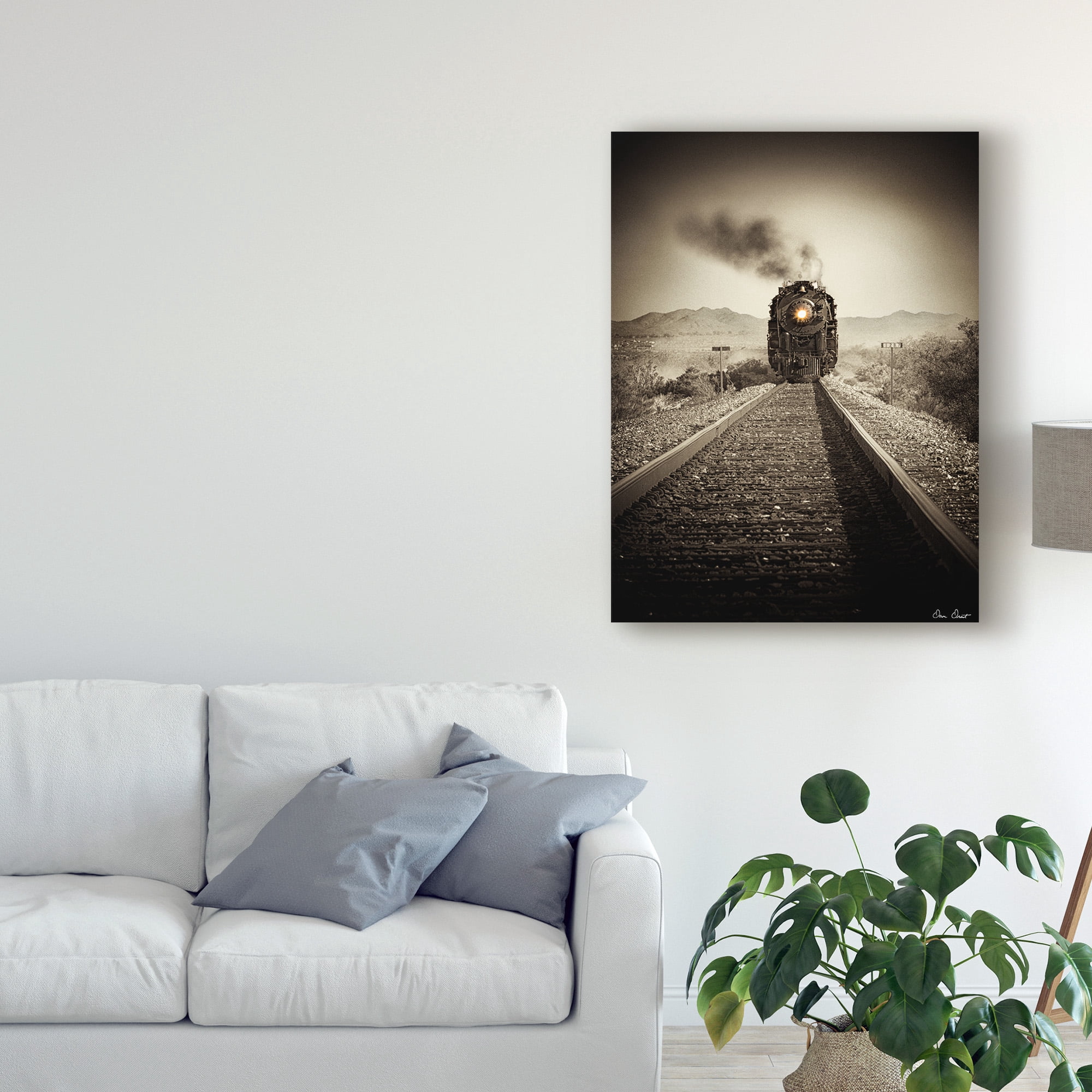 Trademark Fine Art 'Train Arrival II' Canvas Art by David Drost