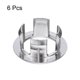 thumbnail image 3 of Uxcell 6 Pack 24mm Sink Trim Overflow Cover Ring Hole Insert in Round Caps, Silver, 3 of 5