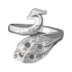 thumbnail image 4 of Anillo de ganchillo Sonducket en forma de animal ajustable Plata NJ135 10Conjunto, 4 of 6