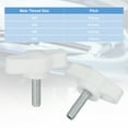 thumbnail image 4 of Knurled Clamping Knobs Handle Thumb Screws Bolt Knobs M4 x 14 mm Male Thread 27 mm Head for Electronics Automotive Furniture Assembly Wood Working DIY Projects(White, Pack of 20), 4 of 7