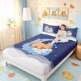 thumbnail image 2 of Manfei Dreamy Capybara Fitted Sheet Queen, Galaxy Stars Cloud Bedding, Royal Blue, 3-Piece, 1 Fitted Sheet and 2 Pillowcases, 2 of 6