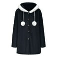 thumbnail image 7 of Winter Jackets For Women Sevevn Women's Winter Double-Sided Fleece Long-Sleeved Button Hooded Warm Jacket, 7 of 7