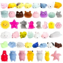 Rirool Squishy Toys Party Favors for Kids - 36-Pack Mini Mochi Squishies, Stress Reliever, Pinata Filler, Unicorn, Cat, Pug, Panda Plushies
