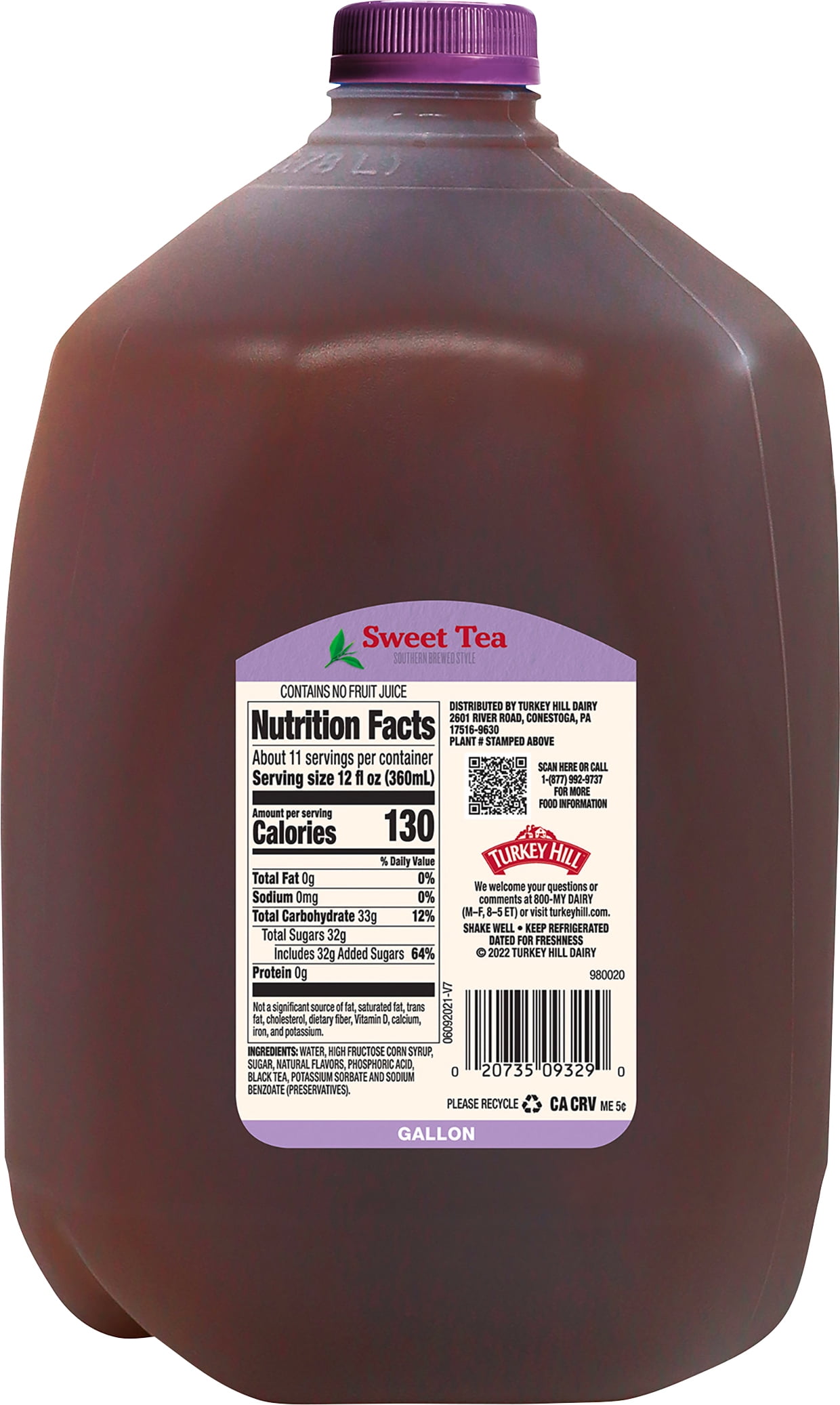 Turkey Hill Southern Brewed Sweet Tea, 1 Gallon