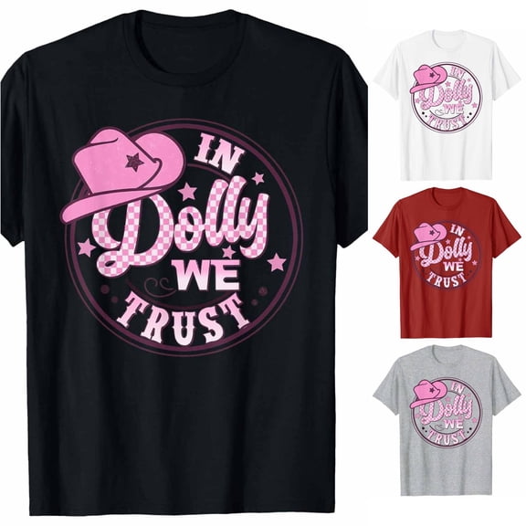 Womens Vintage Dolly Shirt Parton Memorial T‑Shirt Nashville Western Shirt Fashion Graphic Tees Country Music Legend Casual T Shirts,S
