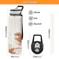 thumbnail image 3 of Sports Water Bottle 1000ML Tritan Food Grade Clear Water Bottle Fitness Outdoor Sports Bike Cartoon Orange Bird, 3 of 7