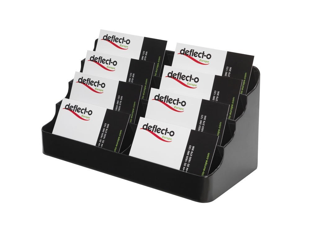 Black Holds 450 2 x 3.5 Cards Eight-Pocket 90804 Deflecto Recycled Business Card Holder