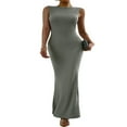 thumbnail image 1 of Femmes Tricot Longue Robe Sans Manches Débardeur Robe de Cocktail, 1 of 9