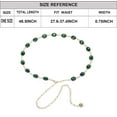 thumbnail image 3 of Zhengup green glass diamond chain belt metal diamond belt women's dress metal belt women's western style belt women's belt, 3 of 9