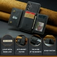 thumbnail image 5 of 2 In 1 Wallet Case Compatible with Samsung Galaxy S24 Plus, Premium PU Leather Phone Case Back Cover Magnetic Detachable with Trifold Wallet Card Holder Pocket for Samsung Galaxy S24 Plus, Black, 5 of 10