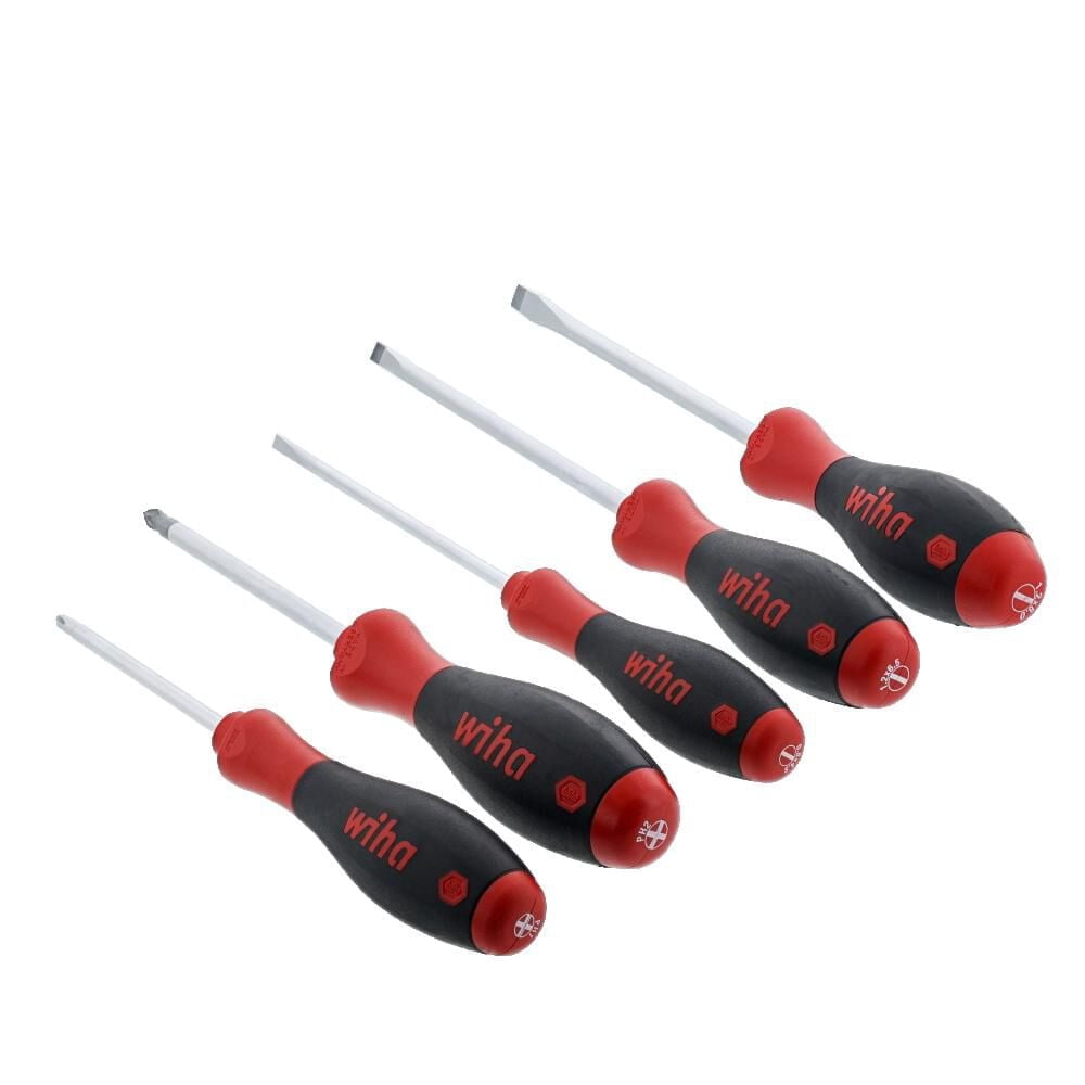 Wiha Softfinish Slotted And Phillips Screwdriver Set 5Pc