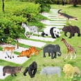 thumbnail image 3 of Esquirla 12pcs Animals Figure Jungle Antelope Giraffe Lion Crocodile Zebra Panda*for Kid, 3 of 7