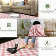 thumbnail image 6 of Lochas Checkered Area Rugs Checkerboard Rug Plaid Carpet for Living Room Bedroom Home Decor,2'x3',Pink, 6 of 6