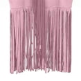 thumbnail image 6 of GiLiling Girl's Faux Suede Tassel Vest Tops Sleeveless Kids Vests Western Retro Boho Waistcoat Cowgirl Jacket Cardigan (Pink, 7-8 Years), 6 of 7