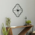 thumbnail image 2 of Cosmoliving by Cosmpolitan Black Metal Glam Quatrefoil Inspired Wall Clock 24"W x 24"H, 2 of 9