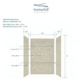 thumbnail image 5 of Transolid Ewk483672 Expressions 48" W X 36" D X 72" H Three Panel Shower Wall Kit - Sea, 5 of 6