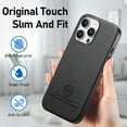 thumbnail image 6 of Allytechgroup Slim PU Leather Case for iPhone 12 Pro Max, Shockproof Anti-Scratch Magnetic Cover, Wireless Charging Compatible, Lightweight Protective Phone Case for iPhone 12 Pro Max, Black, 6 of 8
