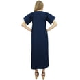 thumbnail image 5 of Bimba Women's Denim Short Sleeve Casual Dress Dark Blue Round Neck Dresses - 20, 5 of 6