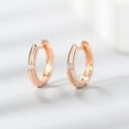 thumbnail image 3 of Vogem CZ Small Hoop Earrings for Women 14K Rose Gold Plated Lightweight Cubic Zirconia Earrings Jewelry Gifts, 3 of 3